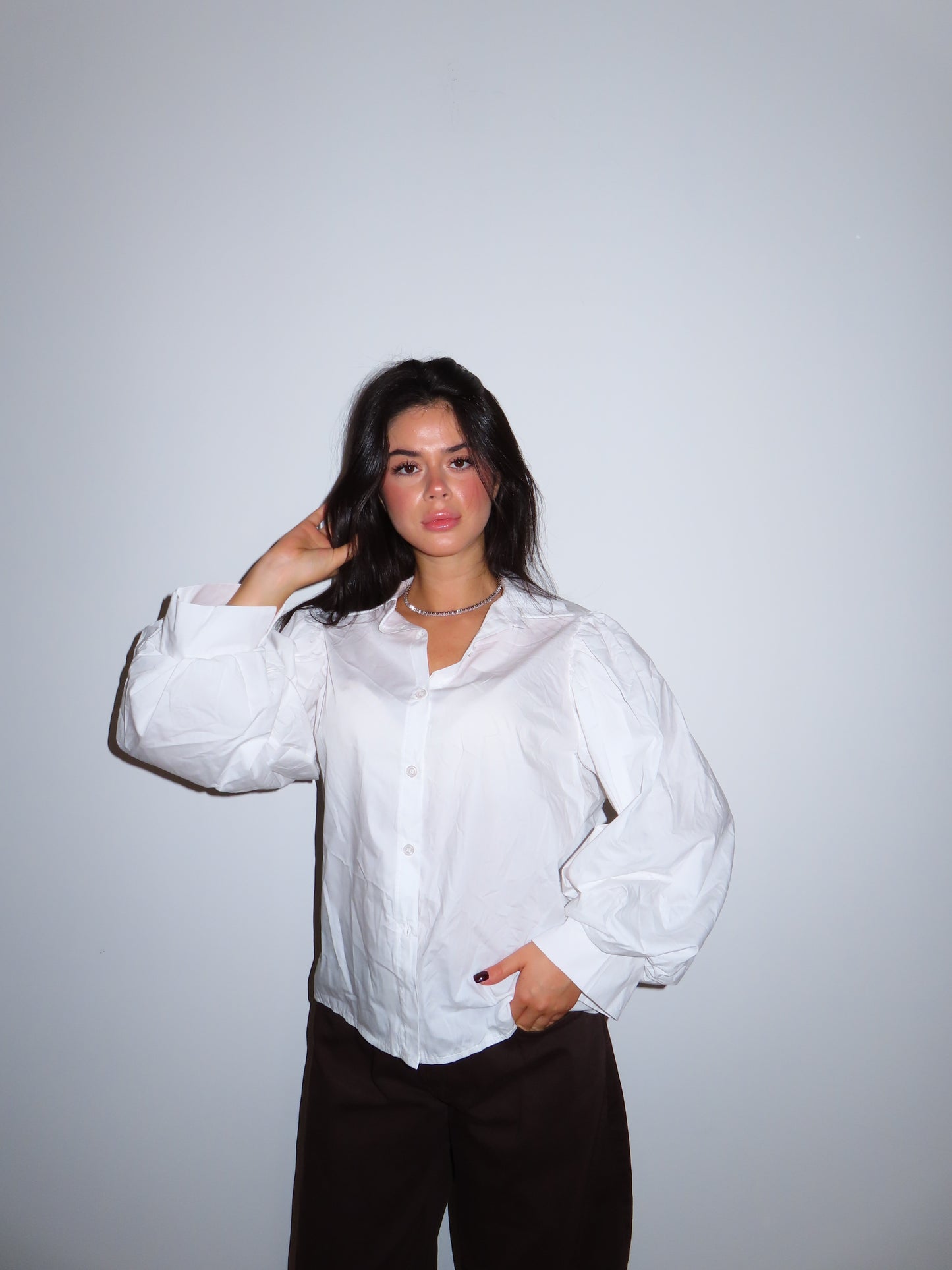 CAMICIA TEODORA marrone & bianco