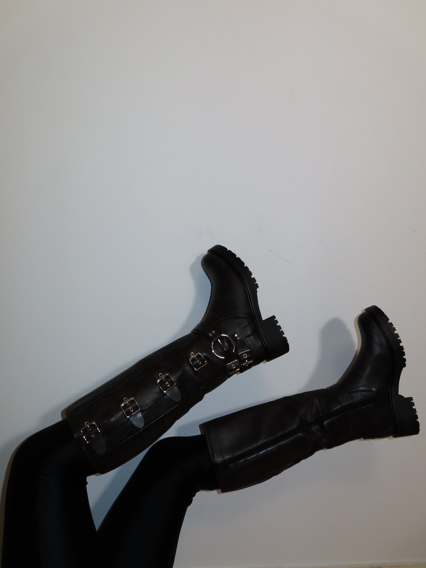 STIVALI BIKER nero e marrone
