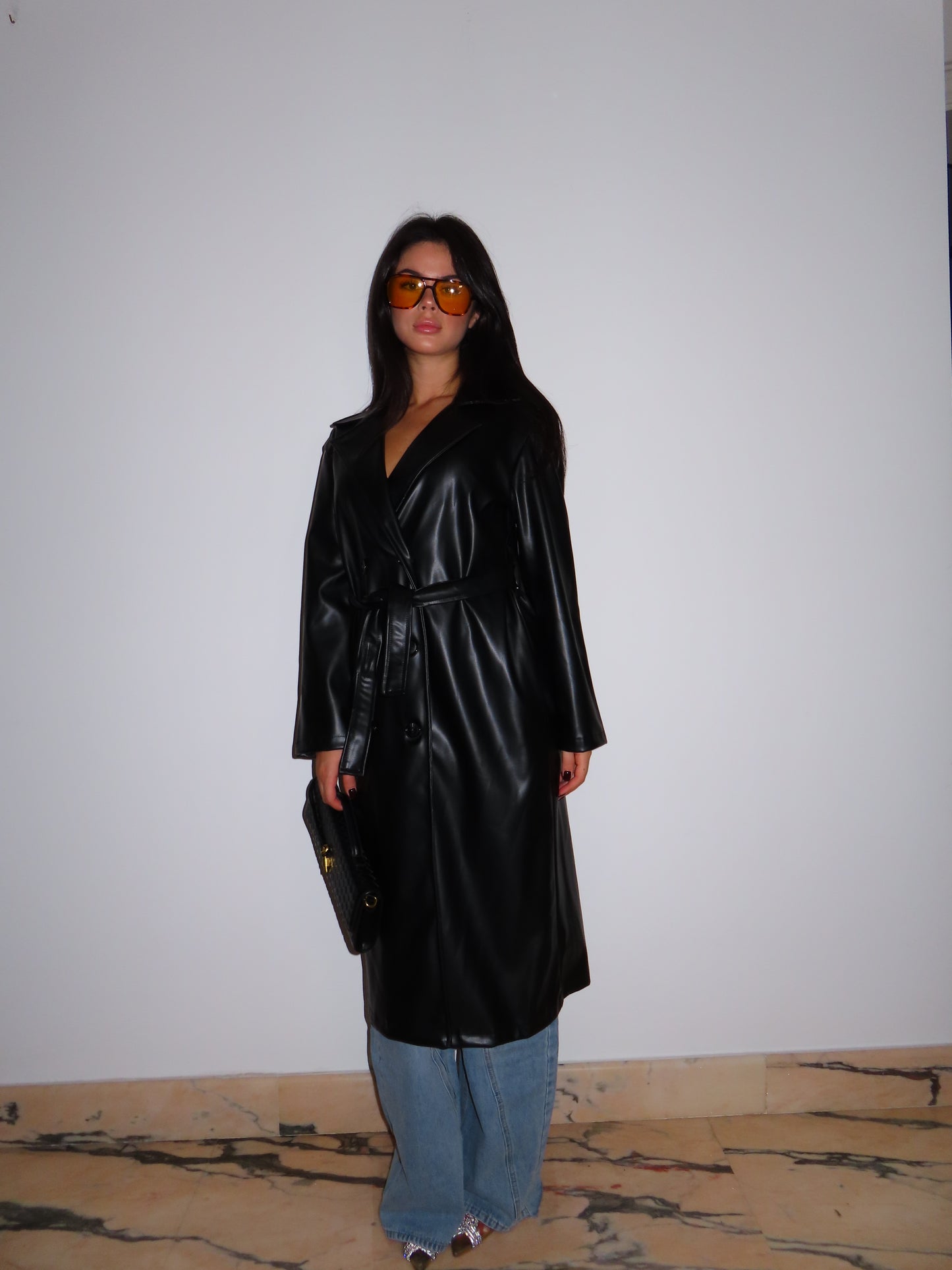 TRENCH LUNGO LENA nero