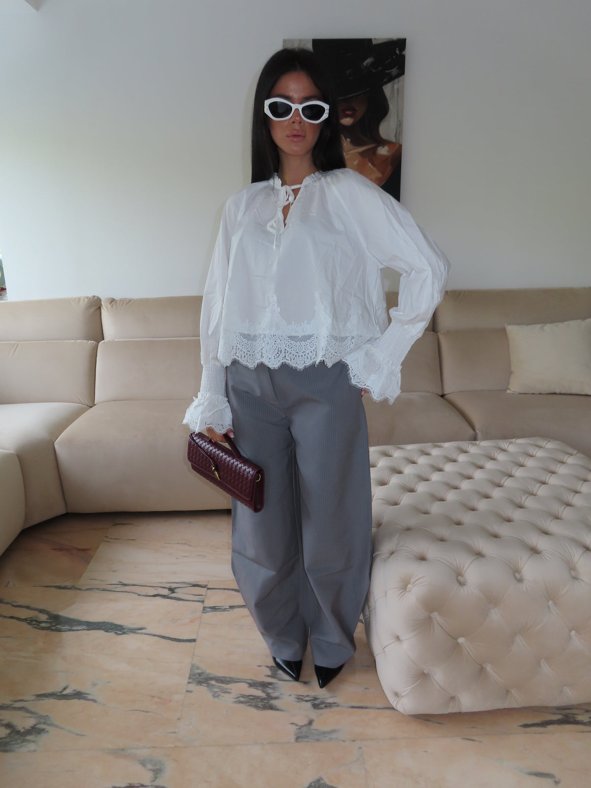 Pantalone Lulu GRIGIO GESSATO