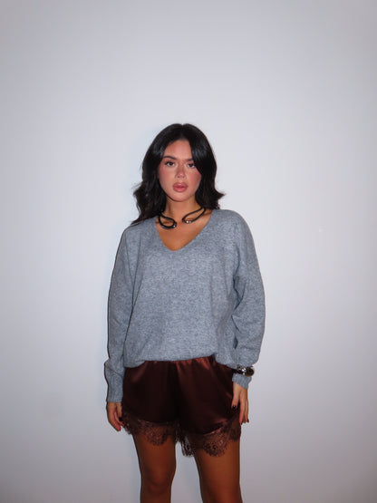 MAGLIONE V grigio