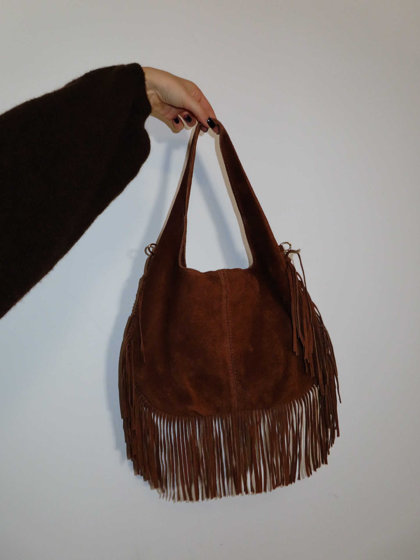 BORSA FRANGE camoscio