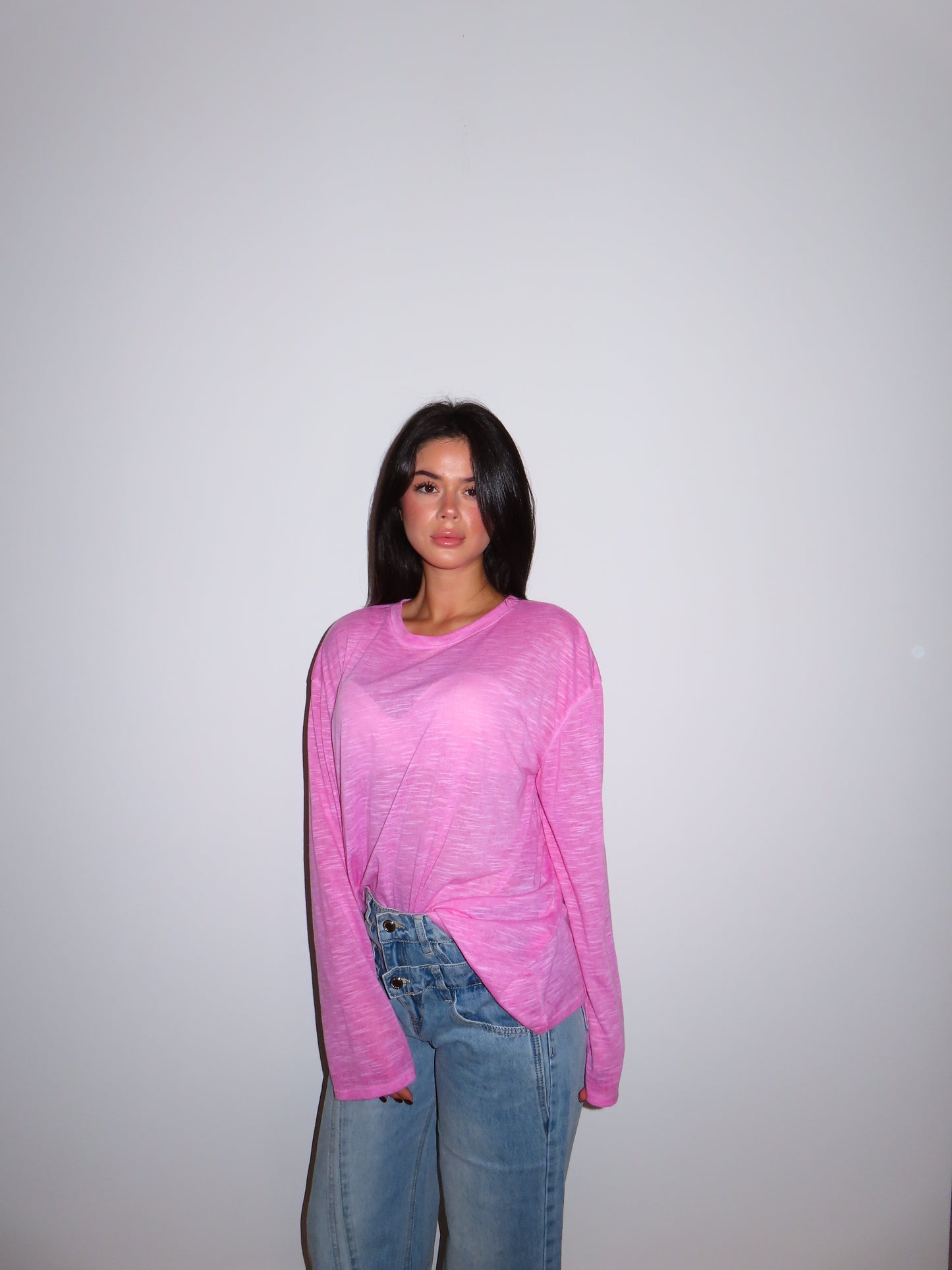 MAGLIA OVER beige / rosa