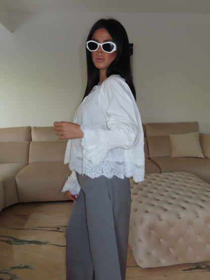 Camicia Boho BIANCO/NERO