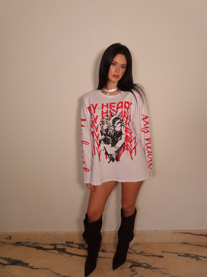 T-SHIRT CUORE bianco