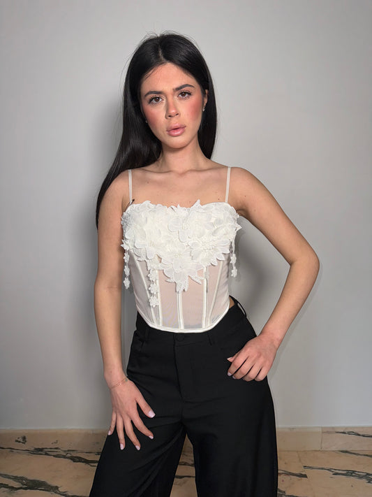 CORSETTO GINNY panna