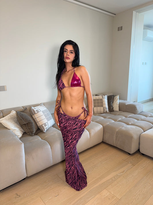 SET METALLIZZATO fucsia
