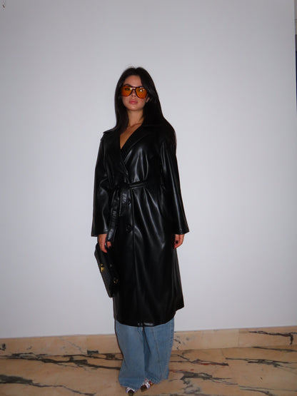 TRENCH LUNGO LENA nero