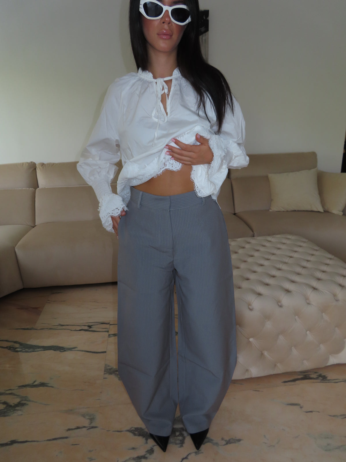 Pantalone Lulu GRIGIO GESSATO