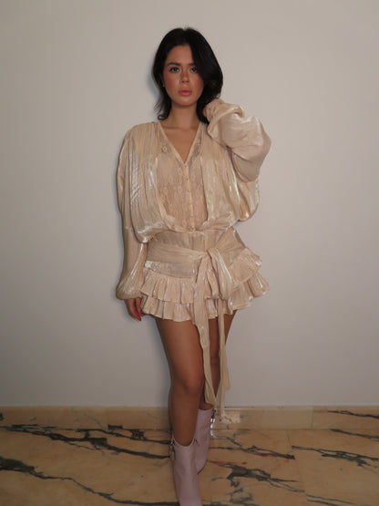 DRESS MELI + culotte beige