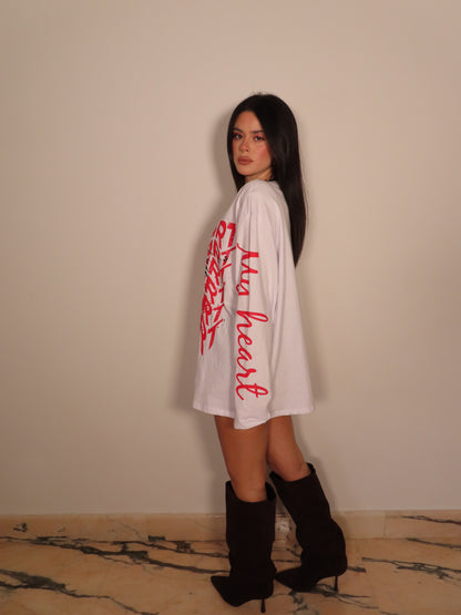 T-SHIRT CUORE bianco