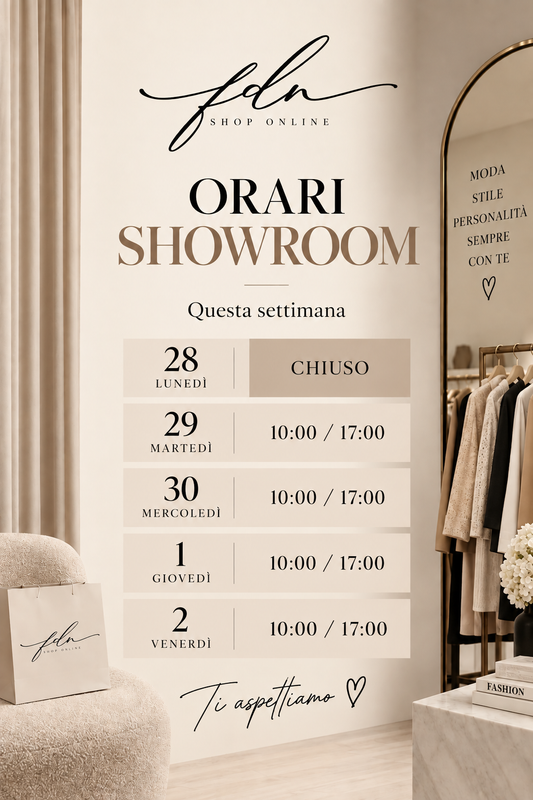 📍 APPUNTAMENTO SHOWROOM DAL 28 settembre AL 2 ottobre