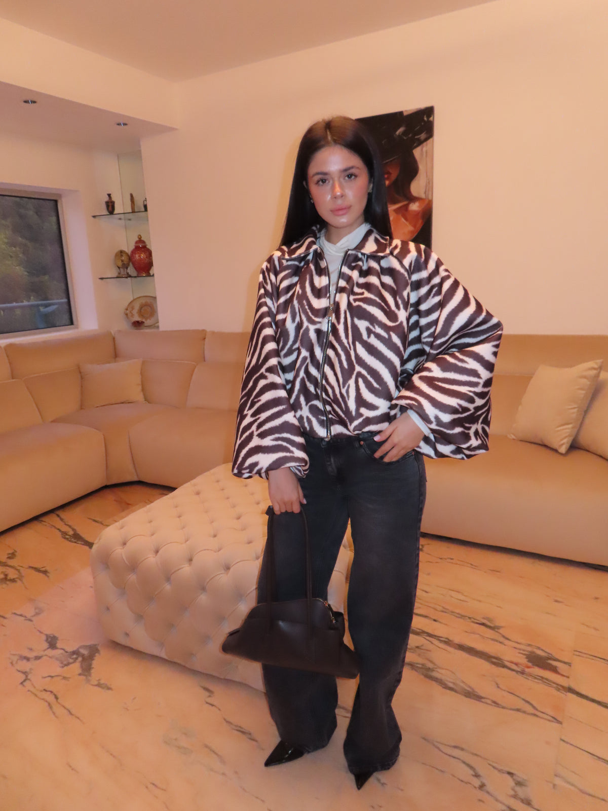 Giacca Bomber Zebrato