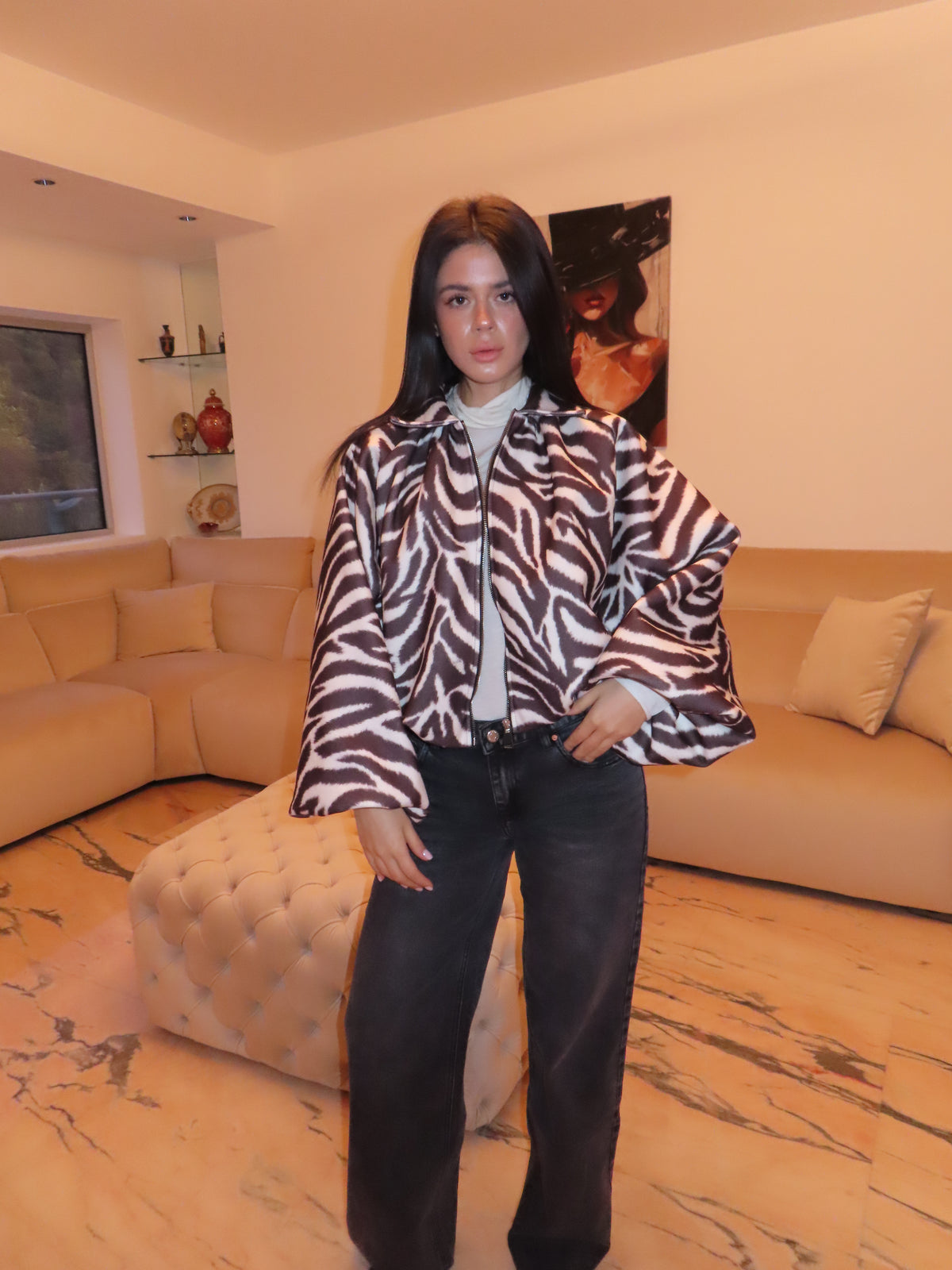 Giacca Bomber Zebrato